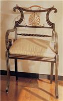 欧式古典风格扶手书椅