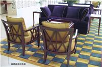 新中式风格有扶手单位沙发