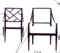 新中式风格扶手餐椅