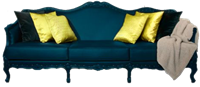 欧式古典风格有扶手三位沙发