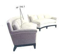 后现代新古典风格有扶手双位沙发