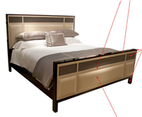 后现代新古典风格有床尾屏的床