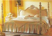 美式古典风格四根高柱的床/CG-0031