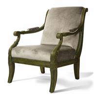 美式古典风格扶手休闲椅