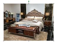 美式古典风格有床尾屏的床CBG-0418