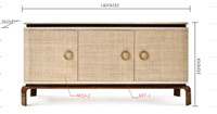 美式新古典风格方形装饰矮柜HF-100179