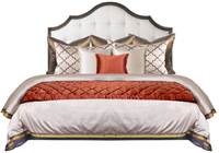 后现代新古典风格只有床屏的床HF-1001373