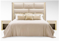 现代风格只有床屏的床HF-1001475