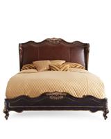 美式古典风格有床尾屏的床HF-1002608