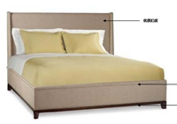 后现代新古典风格只有床屏的床HF-1001734