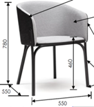 现代风格无扶手餐椅HF-1001965