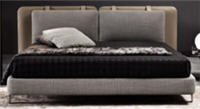 后现代新古典风格只有床屏的床HF-1001966