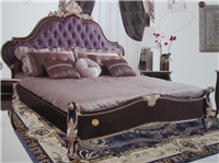美式古典风格有床尾屏的床HF-1002503