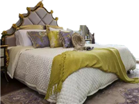 美式新古典风格只有床屏的床HF-1002178