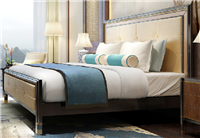 后现代新古典风格只有床屏的床HF-1002340