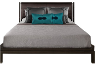 新中式风格只有床屏的床家具产品 HF-1002565