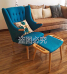 美式新古典风格扶手休闲椅HF-1002728