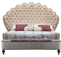 欧式新古典风格只有床屏的床HF-1002395