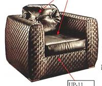 东南亚风格有扶手单位沙发YR-0068