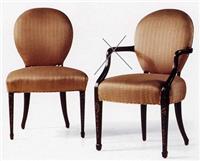 后现代新古典风格无扶手餐椅YRBW-0027