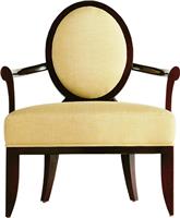 美式新古典风格扶手休闲椅