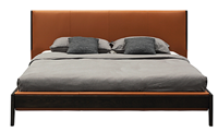 现代简约风格有床尾屏的床HF-2018-31