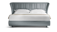 现代简约风格有床尾屏的床HF-2018-228