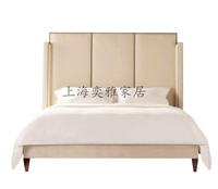 新中式风格有床尾屏的床HF-2018-242
