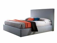现代风格有床尾屏的床